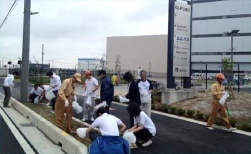 Employees conduct beautification activities around our facilities